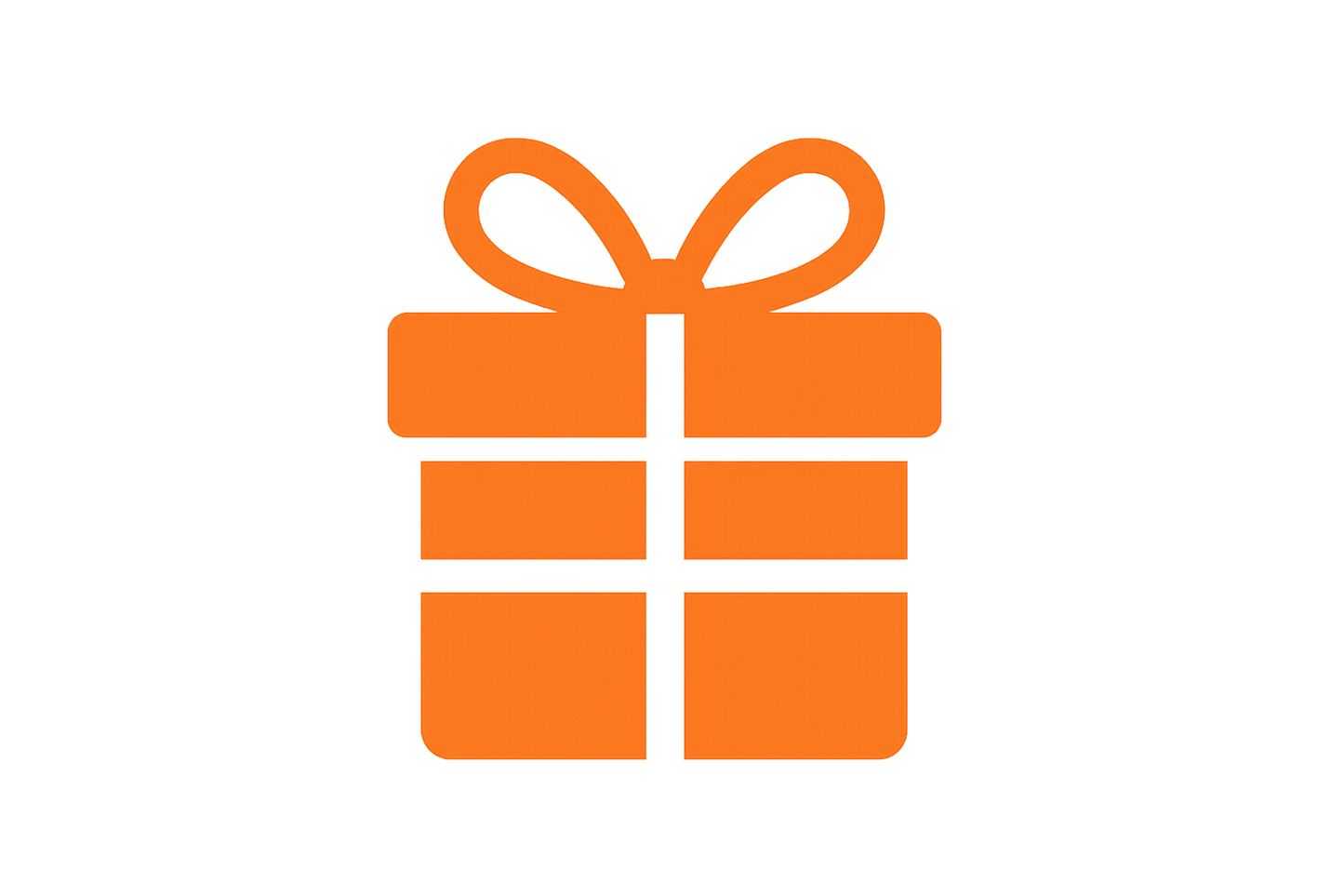 a gift box as an orange icon