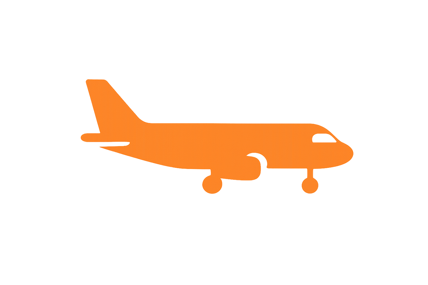 an airplane as an orange icon